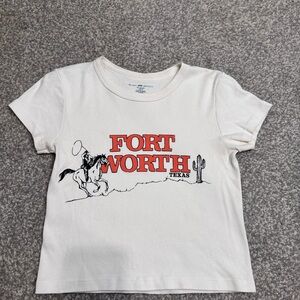 Brandy Melville Fort Worth T-Shirt Crop Tops - final sale